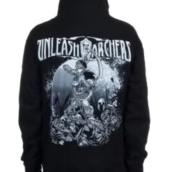 Unleash The Archers "Archer Hoodie" Zip Hoodie -Bandtees Store 382ce442bdedd402c35e844eda684916