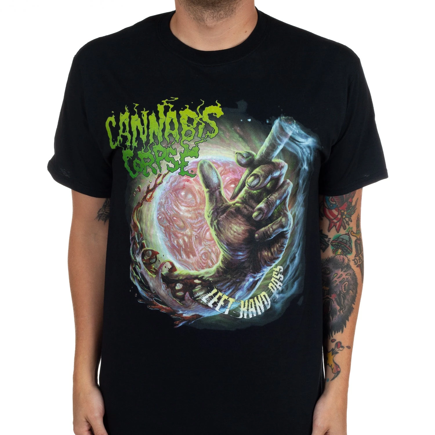 Cannabis Corpse "Left Hand Pass" T-Shirt 3 Cannabis Corpse "Left Hand Pass" T-Shirt