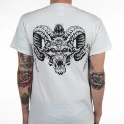 Unique Leader Records "Alrekr Demon/Jamie Christ Colab (White)" T-Shirt -Bandtees Store 60a4c99836affef4343803ea54a216fb