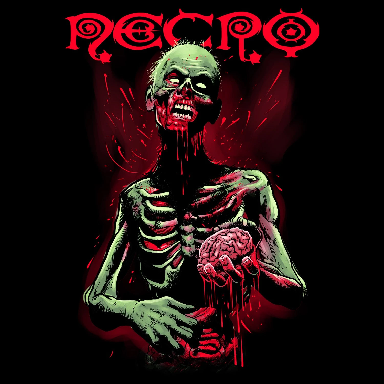 Necro "Brain Squash" T-Shirt 4 Necro "Brain Squash" T-Shirt - Image 2