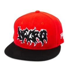 Necro "Graffiti Death Metal (Red/Black)" Hat -Bandtees Store de90240aba0f7367d1bb19e9217218b7
