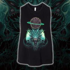 Rings Of Saturn "Basilisk Crop Top" Girls Tank Top