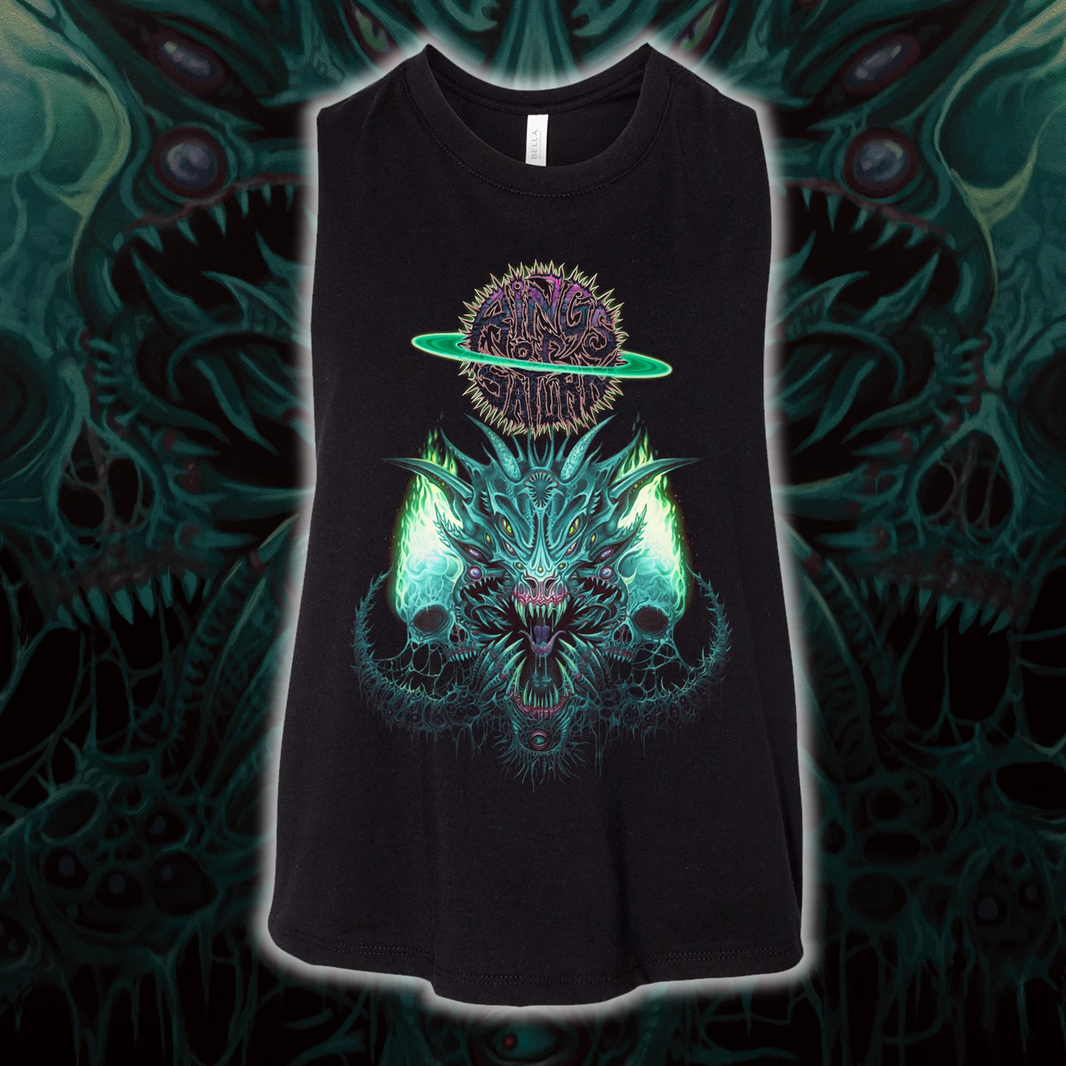 Rings Of Saturn "Basilisk Crop Top" Girls Tank Top 3 Rings Of Saturn "Basilisk Crop Top" Girls Tank Top